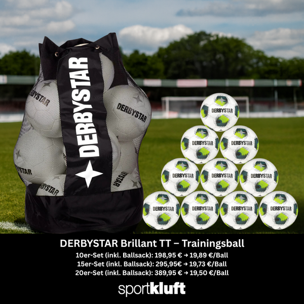 Derbystar Brillant TT DB Vereins-Ballset inkl. Ballsack – 20er
